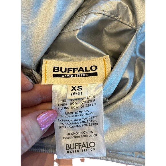 Buffalo David Bitton Kids' Reversible Vest Pink Silver Sz XS 5/6 - Picture 4 of 5